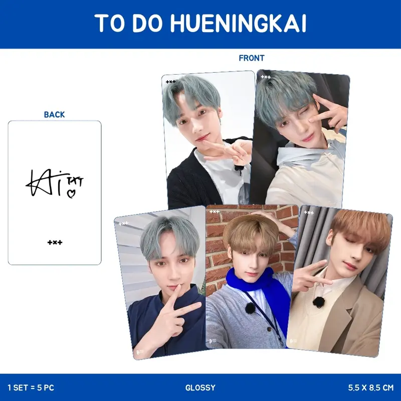 PHOTOCARD TXT SELCA TO DO TEMPTATION 2SISI (ISI 5 PCS + LAMINASI 2 SISI) TANDA TANGAN TTD KPOP IDOL KOREA PREMIUM MURAH UNOFFICIAL YEONJUN SOOBIN BEOMGYU TAEHYUN HUENINGKAI READY STOCK ! 7