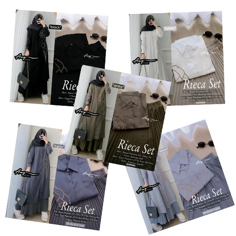SETELAN TUNIK SET ROK RIECA PREMIUM QUALITY ORI ANYstore 5