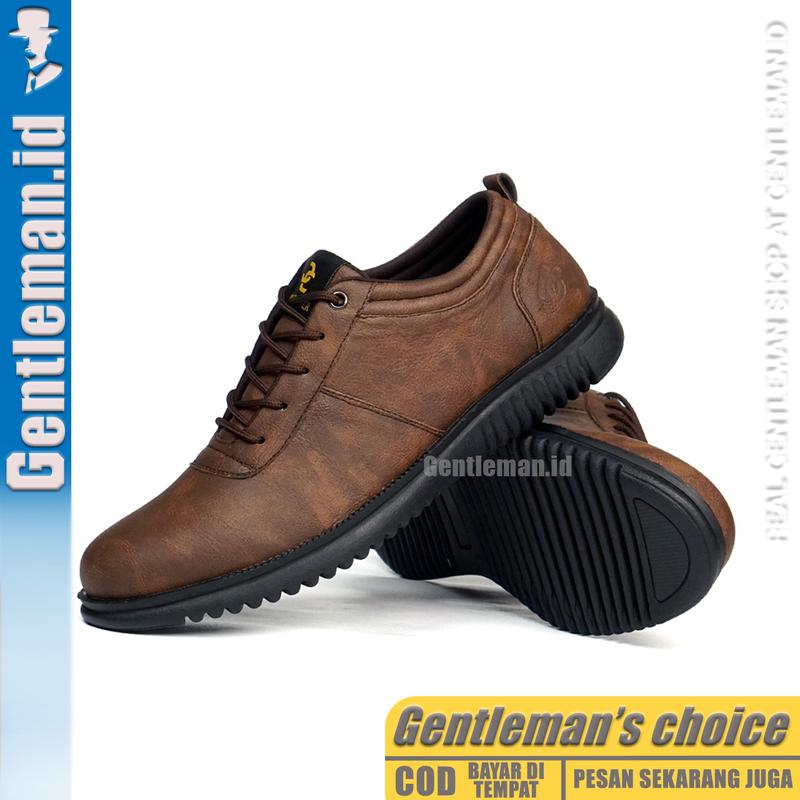 GENTLEMAN Targa 2.0 Sepatu Formal Kerja Pria cokelat Hitam Casual Original Terbaru Kekinian Shoes 5