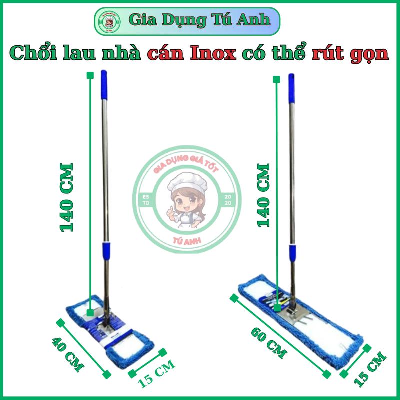 Chổi lau nhà công nghiệp cán Inox rút gọn - Tấm Lau nhà bằng - TikTok ...