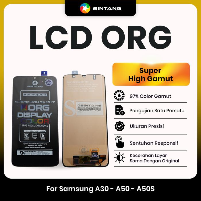 Gambar BINTANG ORIGINAL LCD Fullset Touchscreen ORG For SAMSUNG A30 / A50 / A50S dari Bintang Official Store Kota Tangerang Tokopedia