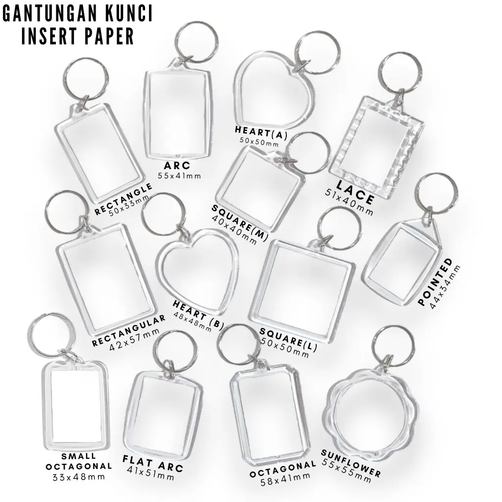 [kstuffind] BAHAN GANTUNGAN KUNCI INSERT PAPER MURAH MASUKIN KERTAS INSTAN INSTANT KOTAK KPOP ANIME KOSONG KOSONGAN GANCI