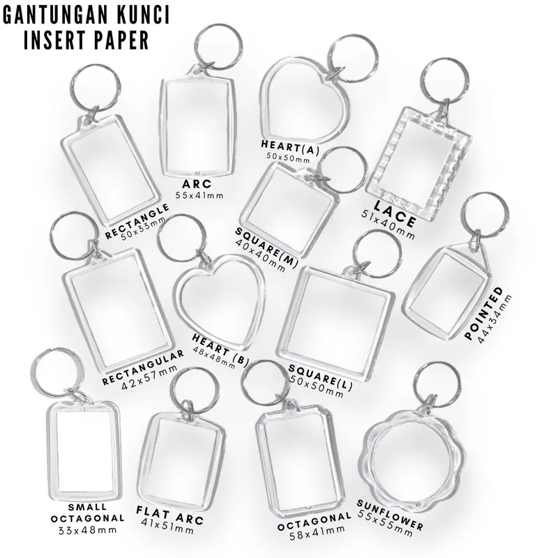[kstuffind] BAHAN GANTUNGAN KUNCI INSERT PAPER MURAH MASUKIN KERTAS INSTAN INSTANT KOTAK KPOP ANIME KOSONG KOSONGAN GANCI 0