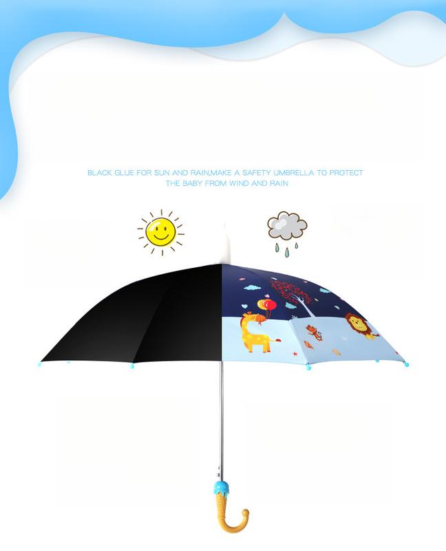 Product Introduction of Children's Umbrella Baby Kindergarten Cute Super Lightweight Children Primary School Students Automatic Princess Umbrella 2