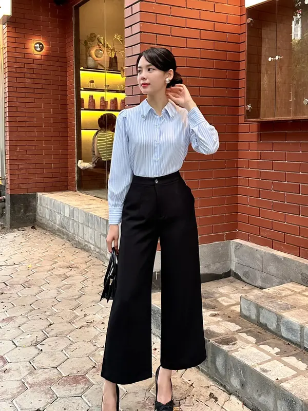 Quần ống rộng túi chéo ly bụng TIIN STORE Q0D058 8