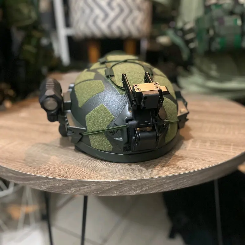 Helm kevlar level 3A scorpion full mounting Hitam dan Hijau 5