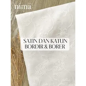 0.5 meter Kain Katun bordir dan borer Premium / KATBOL