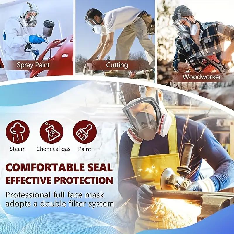 Product Introduction of 23 in 1 6800 Full Face Respirator Mask 2097 Filter - Reusable Respirators for Industrial Painting and Spraying with Anti-Fog Protection, Formaldehyde Filter, and Safety Work Features for Enhanced Breathing Comfort 7