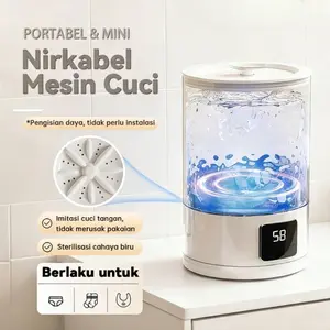 mesin cuci ultraviolet Mini 2026 PREMIUM Mesin Cuci mesin cuci pakaian dalam otomatis Anti Bakteri Disinfeksi uv Sterilisasi cahaya biru portabel mudah dibawa efisien daya tahan lama anti noda praktis