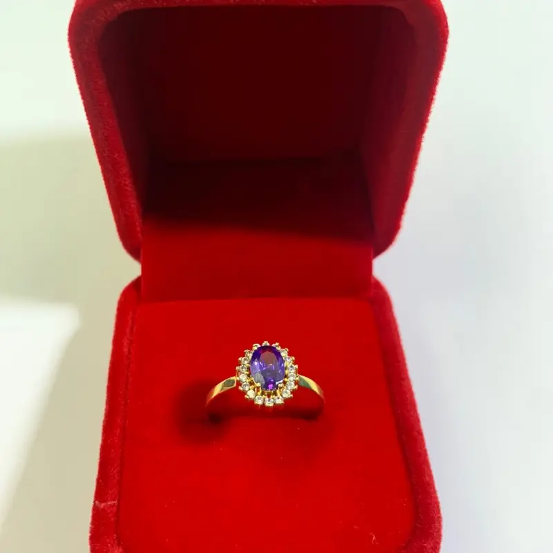 Cincin Bulat Permata : 1,5 gr