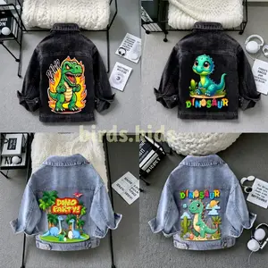 Jaket Anak Jeans Karakter Dinosaur Usia 1-9 Tahun - Fashion