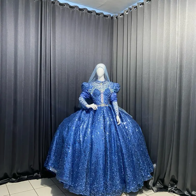 Ballgown denim / gaun pengantin wanita ngekor