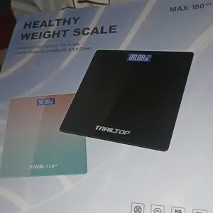 TrailTop Timbangan Badan Digital Pengukuran Akurat Timbangan Layar LCD Berat Max 180kg