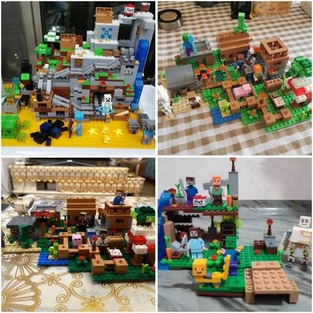 Minecraft Mainan Balok -My world Mainan Anak Block - Minicraft Bangunsusun Model Tree House：140PCS Molka Villa：400PCS Blok Toys Hadiah 2
