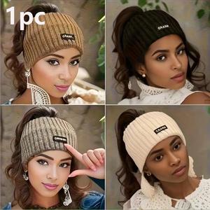 Diadema elástica suave para mujer, cubierta de oídos cálida para invierno, ajuste cómodo, diadema sencilla, uso diario y formal a la moda