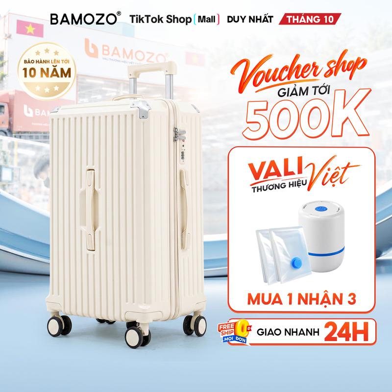 Vali Du Lịch BAMOZO Ultrapack Lite PC Khóa Kéo Size 28 Inch Ký Gửi - Nhựa PC Nguyên Khối, Bo Góc Kim Loại Chống Va Đập, Khóa TSA, Bảo Hành 10 Năm_Ultrapacklite
