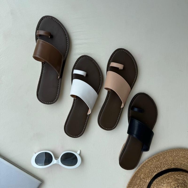 Dép Nữ Xỏ Ngón Cao Cấp, Da Mềm, đế bằng 3 phân