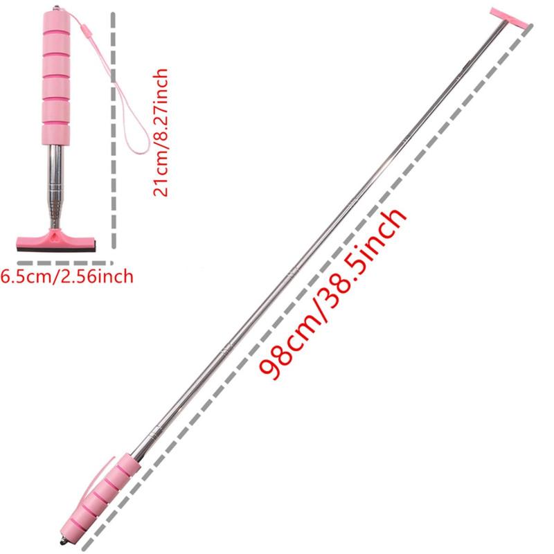Product Introduction of Car Rearview Mirror Wiper Stainless Steel Telescopic Retractable Layered Brush Head Window Wash Cleaning Brush Handheld Wiper 4
