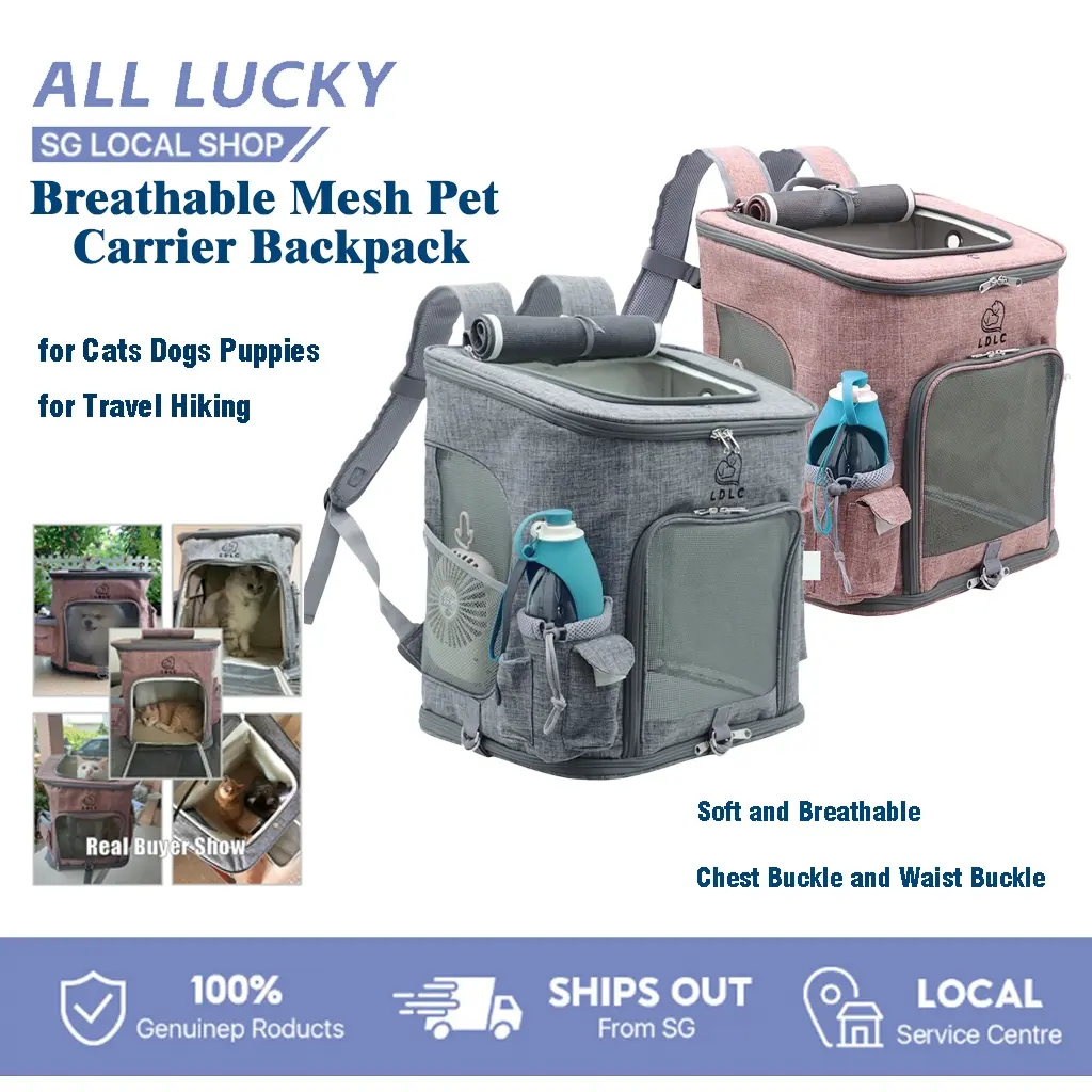【Local Seller】Cat Carrier Backpacks with Breathable Mesh Pet Carrier Backpack for Cats Dogs Puppies for Travel Hiking