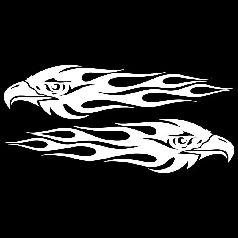 Stiker elang berapi cutting stiker api 1