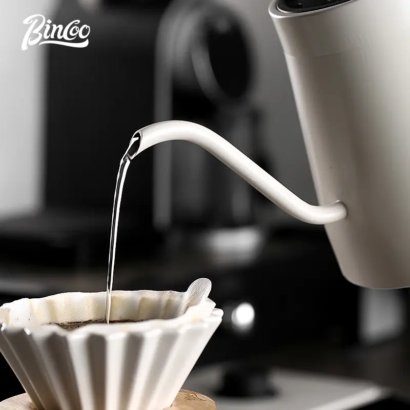 Bình pha cà phê pha tay nhiệt độ không đổi, BINCOO, Ấm đun nước Điện Điều khiển nhiệt độ thông minh, Bình Mỏng vòi, Dung Tích Lớn 800ML, Thích hợp cho gia đình và văn phòng 6