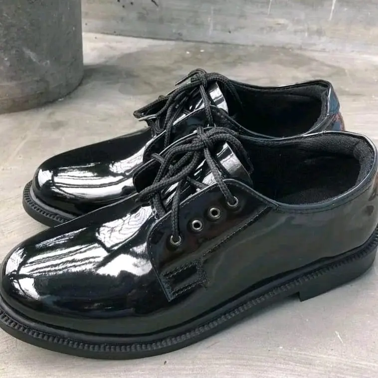 sepatu pdh tni pria kilap (01)pendek tali aktif  38-46