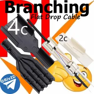 Casing  Penyambung Fiber Optic 2c 4c Branching 2 4 core Flat Drop Cable Splitter Protection Box