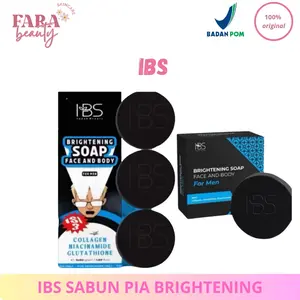 IBS Brightening Soap - Sabun Cuci Muka Pemutih Pria | Sabun Pria Hitam 1BOX ISI 1 & 1BOX ISI 3PC