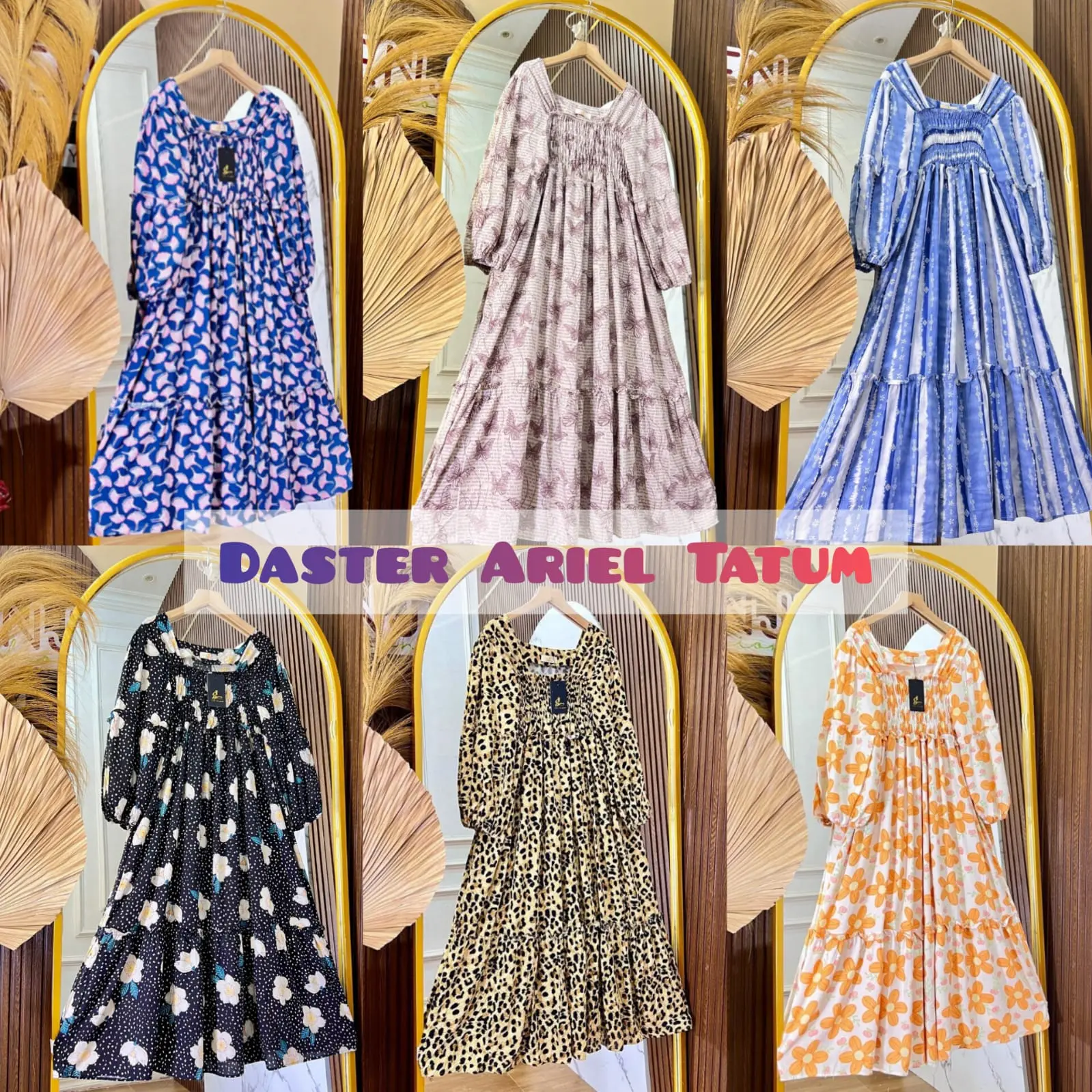 Daster ARIEL TATUM By SIMA Daster Rayon Smoke Depan Bumil Frendly Lengan panjang Wanita Karet dada jumbo Tangan panjang Rayon Menyerap keringat Adem tidak panas