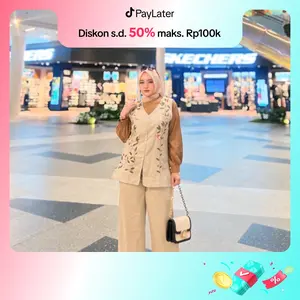 Gwenza - Rachel Setelan celana  Linen - Casual Muslim Wanita