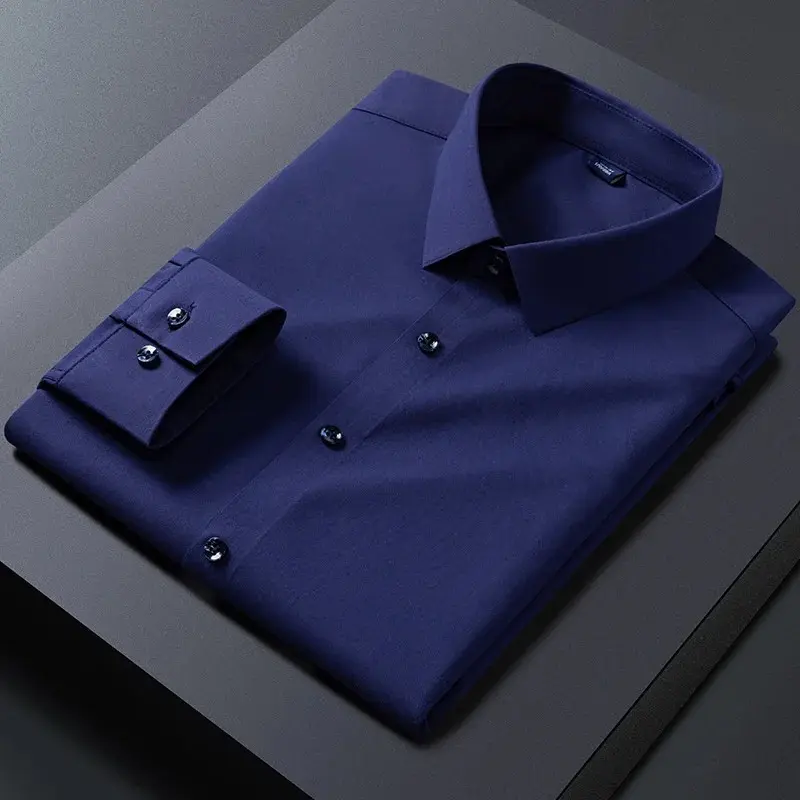 BEST SELLER Kemeja Alisan Pria Polos Slimfit Kemeja Pria Lengan Panjang Putih 3