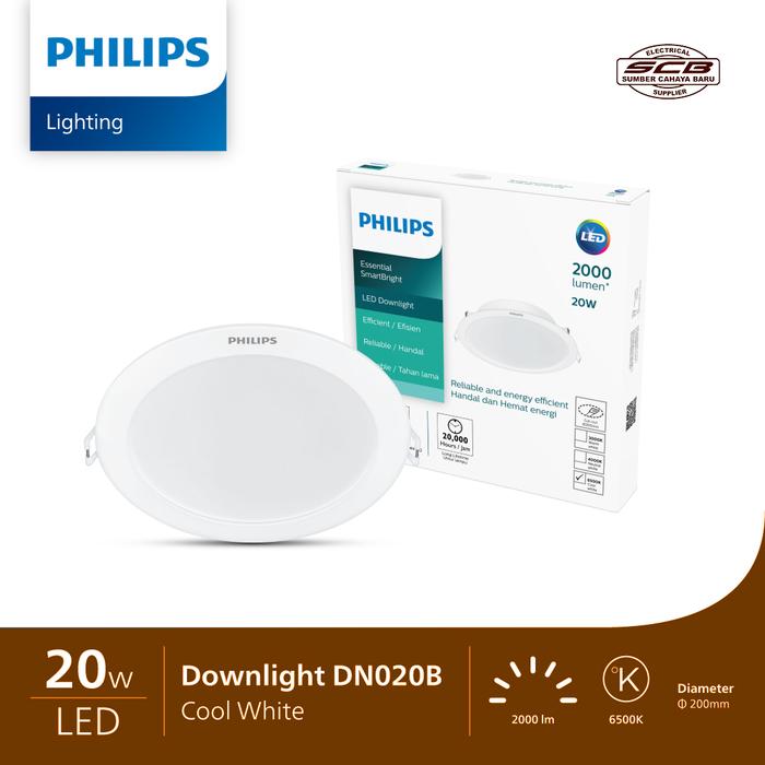 Jual Lampu Plafon Philips LED downlight panel DN020B 20 Watt 20W inbow ...