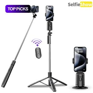 スマートAI顔認識電話三脚、国民の日のオファー、360°携帯電話のパン&チルトスタンド、家庭用および屋外用の屋外パノラマ追跡&安定化