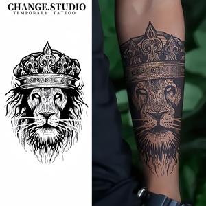Hình Xăm Tạm Thời, Hình Xăm Sư Tử, Không Thấm Nước Và Chống Trơn Trượt, Miếng Dán Hình Xăm, Kéo Dài Trong 15 Ngày