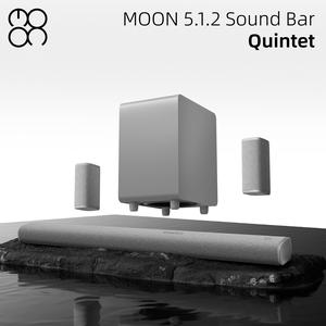 MOON Quintet 5.1.2 Soundbar Dolby Atmos Saluran Fizikal Surround Speaker Tanpa Wayar Subwoofer 8" 240W HDMI 2.1 eARC Home Theater 4K
