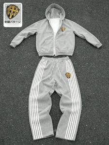 アメリカン カジュアルジッパーフーディー スウェットパンツ 2点セット Y2K服 メンズ レディース ヒップホップ刺繍 オーバーサイズ スウェットシャツ カジュアルパンツ メンズウェア 袖スーツ レディースウェア ガミス コンフォートトラウザー ベーシックフィット ミニマリスト