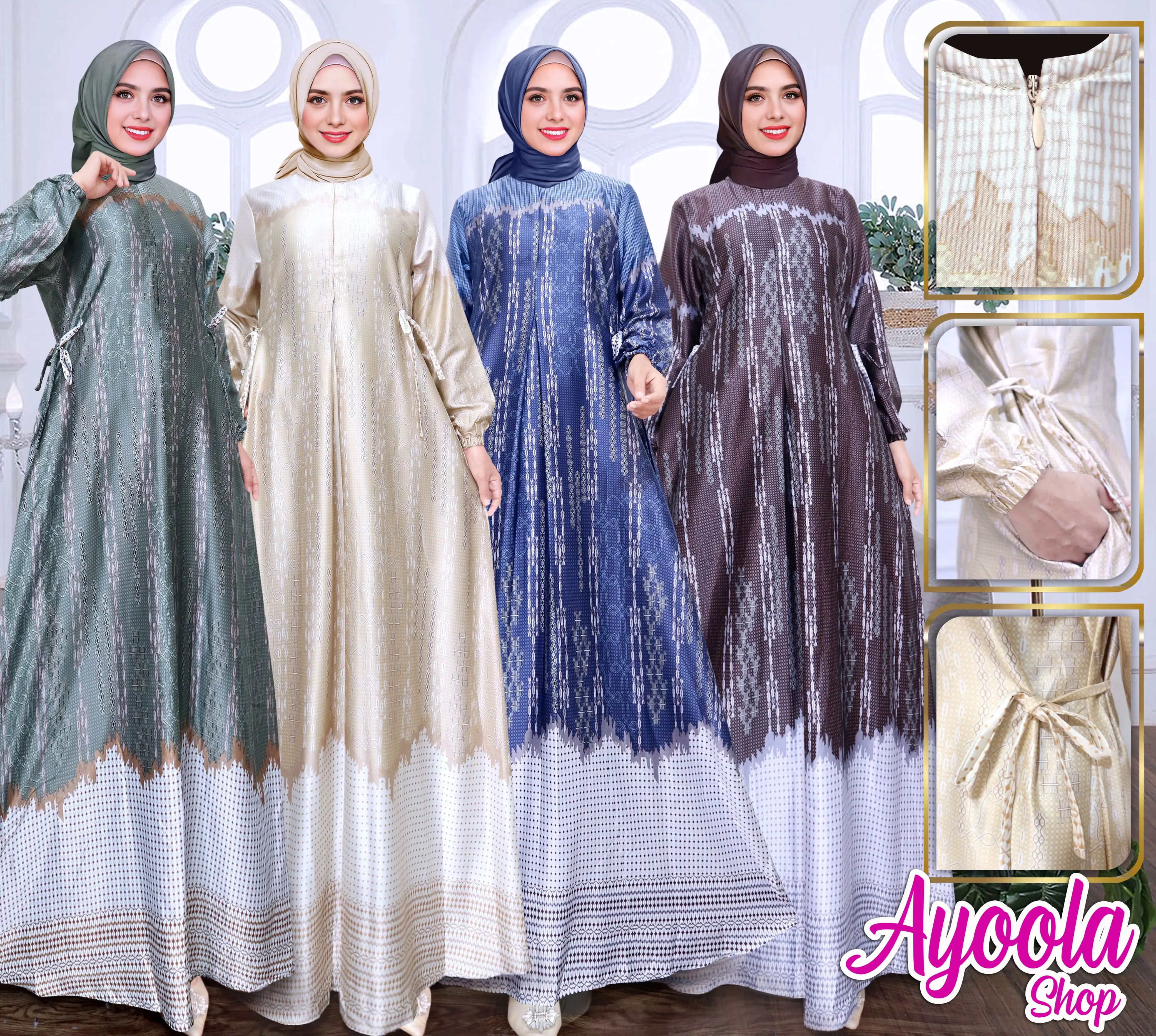 Gamis Aurora Silk / Silk premium / Gamis Terbaru Jumbo Muslim Wanita  Dress