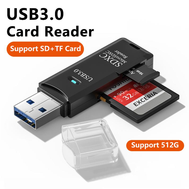 Đầu Đọc Thẻ USB 3.0, Elough, 2 Trong 1 USB 2.0 Sang Bộ Chuyển Đổi Thẻ Nhớ SD…