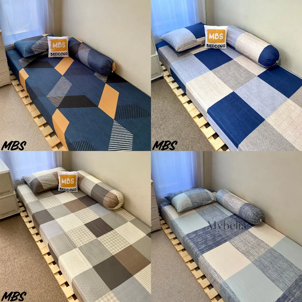 #3 | MYBELIA | MBS | SPREI / BED SHEET / SEPREI DOUBLE KARET AESTHETIC | FREE SARUNG BANTAL & SARUNG GULING