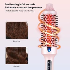 【SG STOCK】Blowout Boost Ionic Thermal Brush Inch With LED Display For Different Hair Types Universal Voltage The Curling Wand That Cares Infrared Tech = Less Damage More Shine