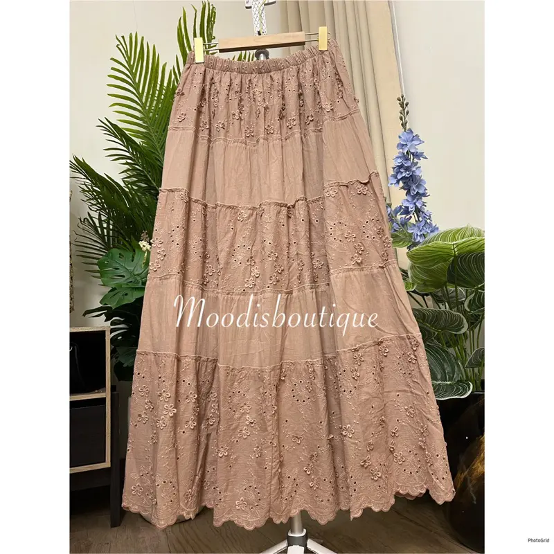 Cloerr Embroidered Skirt Rok Katun Bordir 0