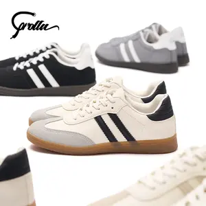 COROLLA Sam-ba Sepatu Sneakers Wanita Sepatu Kerja Fashion Berkualitas Tinggi Warna Hitam Cream Samba Cewe Sepatu Tali Casual Sport Shoes Olahraga Korean Style