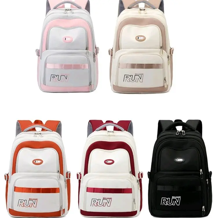 Backpack sekolah wanita Run premium tas ransel sekolah canvas pakai slot laptop