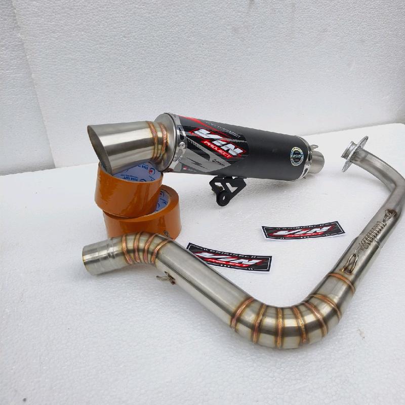 Knalpot Samlong Original VIN PROJECT fullsistem saringan full dan bor inlet 38 vario 125/150 beat scoopy mio nmax aerox all matic engker 6