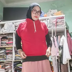 Atasan Hoodie Olahraga Wanita Casual Bahan Cotton Muslim Safety