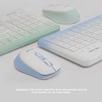 Gambar REXUS KM10 New Combo Wireless - Office Keyboard & Mouse Wireless - Gradation Green dari Techno Computer Bali Kota Denpasar 4 Tokopedia