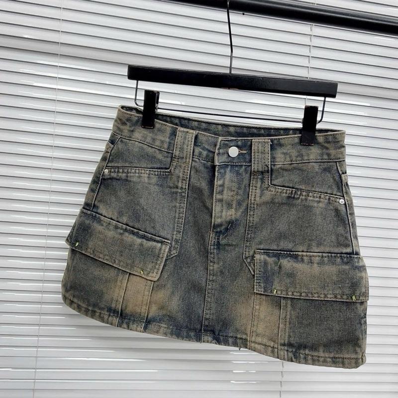  NTH BIGSIZE- Cv402 chân váy jean phủ xanh zơ không co giãn có bảo hộ BIGSIZE 