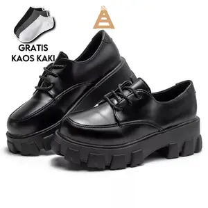 AS Sepatu Docmart Sneakers Wanita Boots Sneakers Fashion Wanita DMT02 Hitam Shoes