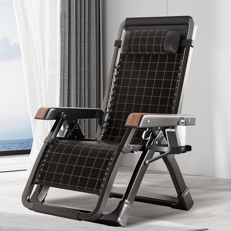 Ghế Xếp Thư Giãn Ghế Gấp Gọn Ghế Nằm Thư Giãn Ghế Ngủ Trưa Vải Sợi Tơ Băng 3D, Thoáng mát, dễ dàng đóng mở cất giữ, chịu được trọng lượng 300kg giường  khung thép hiện đại đen trắng thoải mái ghế tựa
