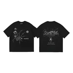 Boxy Cut Premium Mourteence Cotton 20s Sablon Plastisol Baju Distro Pria Katun Hitam Kaos Wanita Keren Atasan Motif Santai Unisex Pendek Dewasa